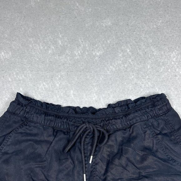 Loft Shorts Womens Large Black Inseam 3” Lyocell Drawstring Pockets Casual 0462 - Picture 2 of 11